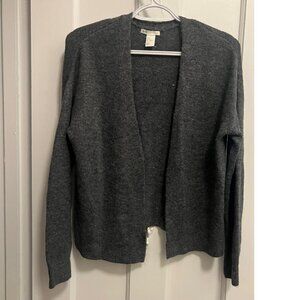 Women's open front cardigan Grey size small